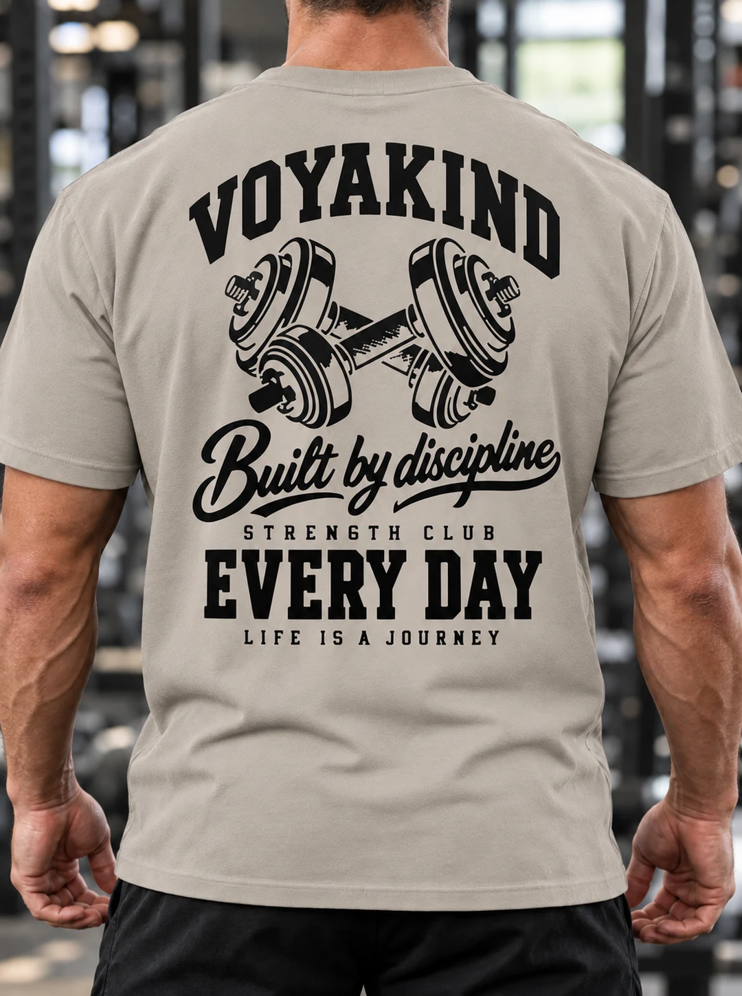 VOYAKIND Gym | Built by Discipline Tee