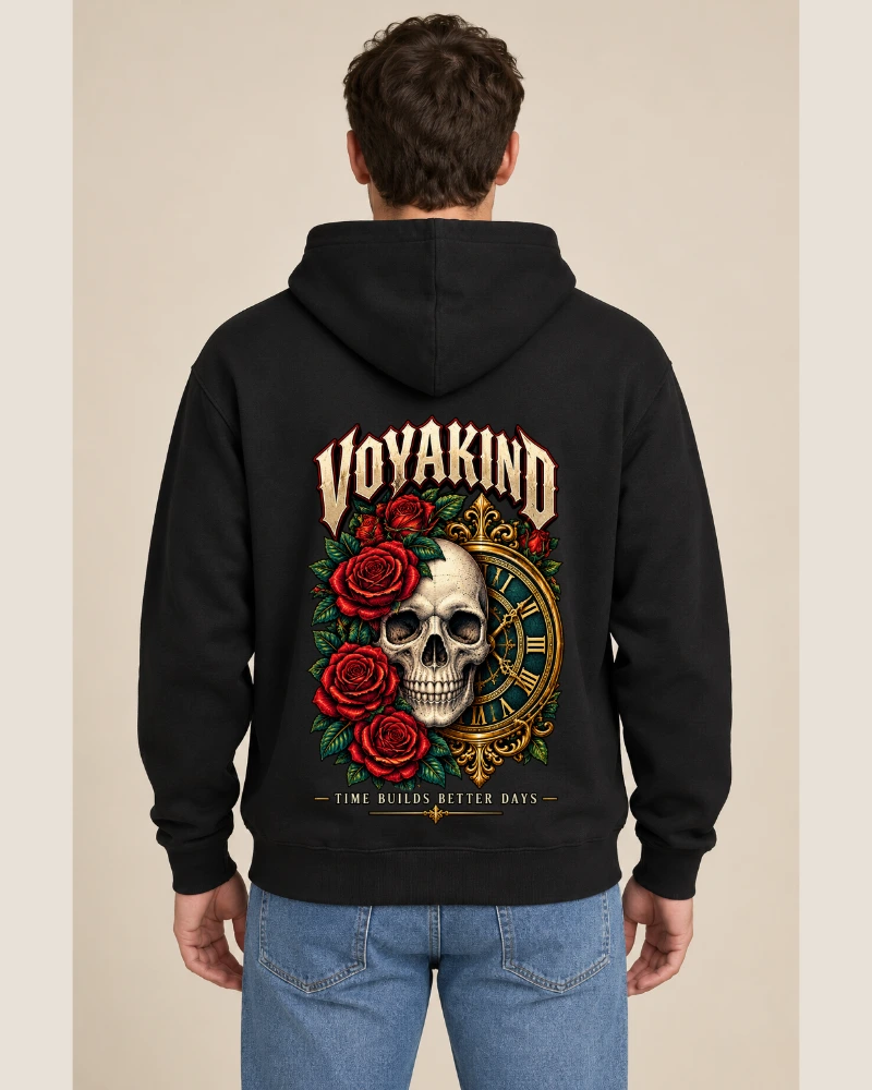 VOYAKIND Daily Graphic | Time Builds Better Days Hoodie