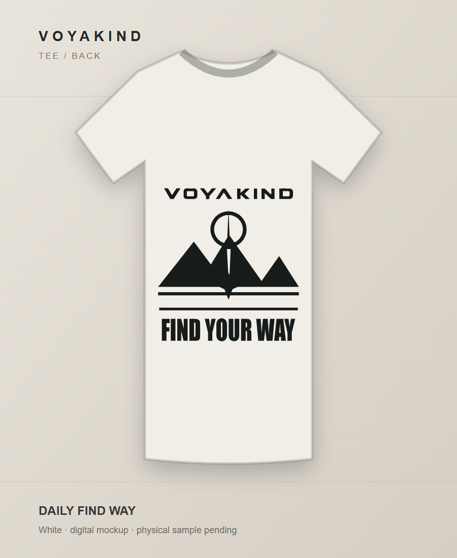 Find Your Way Tee digital garment mockup
