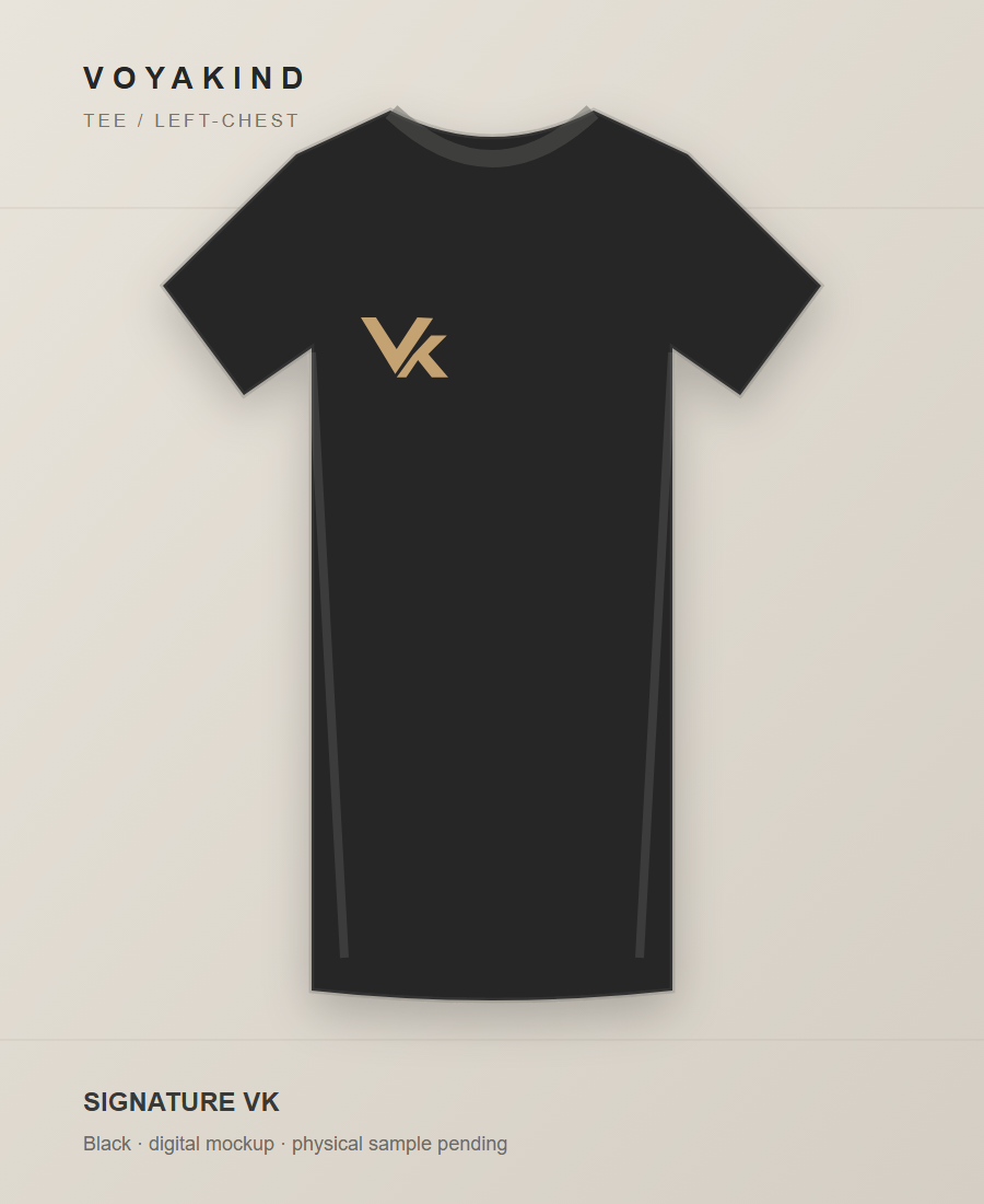 VK Left Chest Tee digital garment mockup